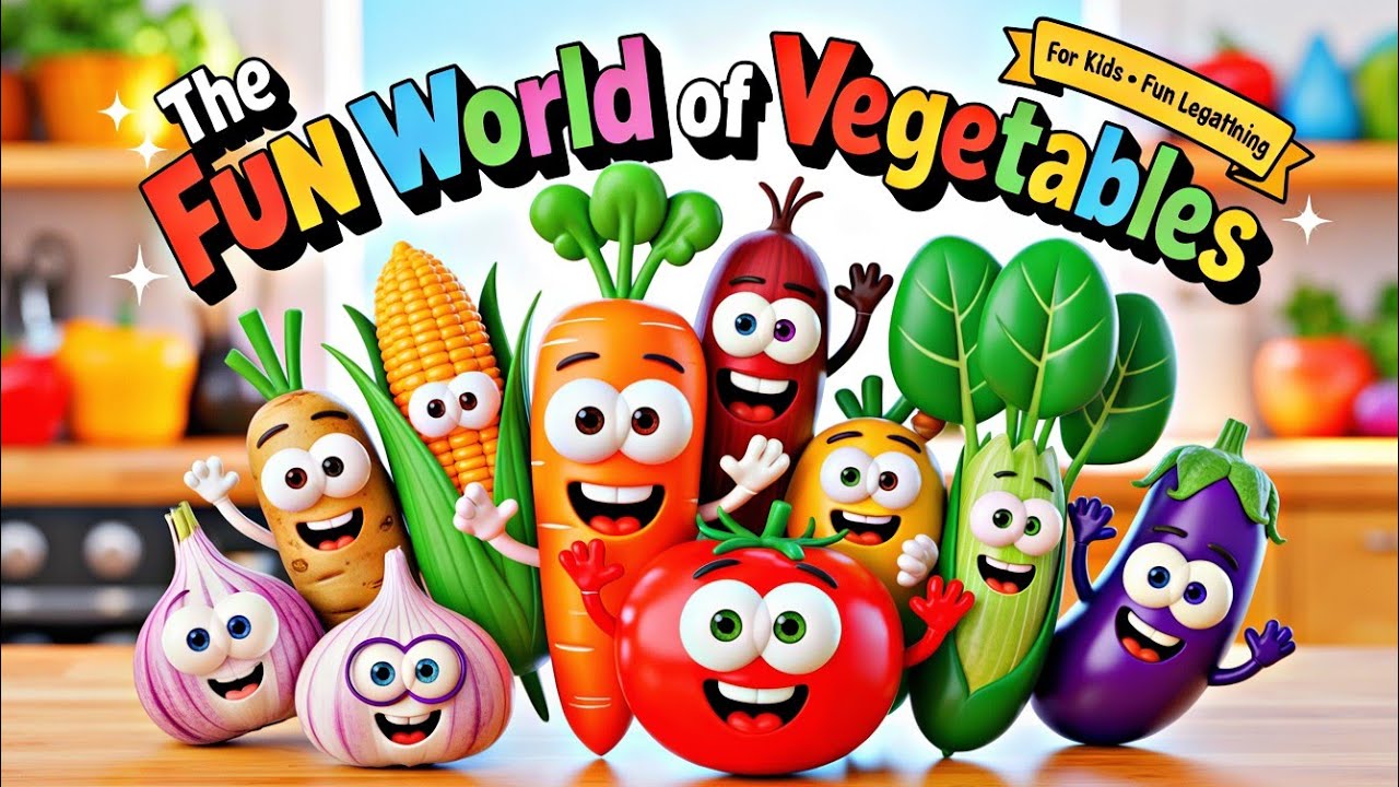 Fun & Educational Vegetable Video for Kids 🍅| Learn 10 Amazing Veggies! In hindi