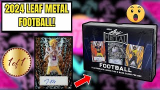 SICK 1/1! 2024 Leaf Metal Football Hobby Box Review!