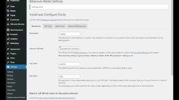 WordPress Ethereum Wallet Plugin - Ethereum Rinkeby Testnet Configure