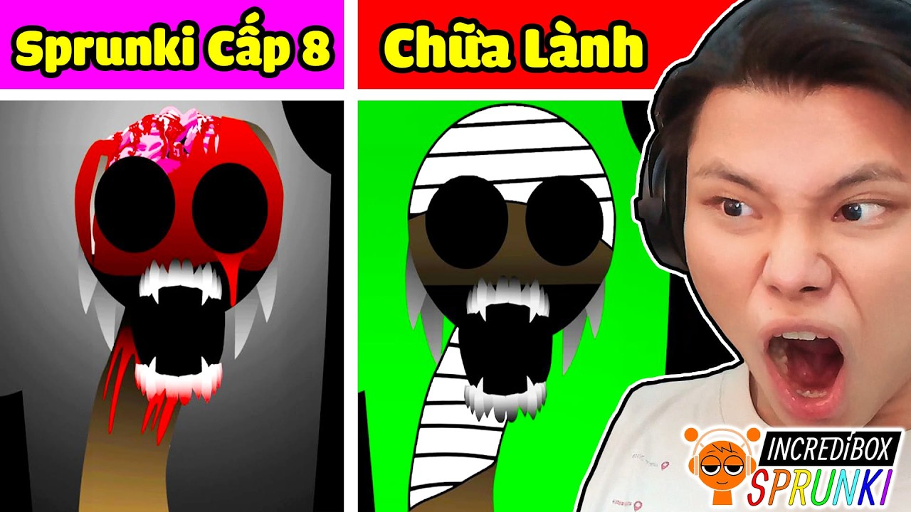 SPRUNKI CẤP 8 KINH DỊ ĐƯỢC CHỮA LÀNH💉🤕🩸JAYGRAY BĂNG BÓ VẾT THƯƠNG INCREDIBOX SPRUNKI PHASE 8 ALIVE