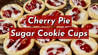 Cherry Pie Sugar Cookie Cups | Easy Christmas Cookie Recipe