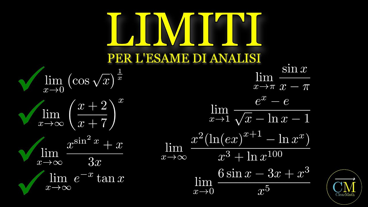 8 Limiti di Funzioni che devi saper fare per passare Analisi 1