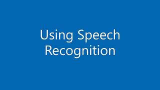 Windows 10 Voice Accessibility Features