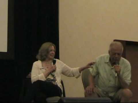 At the 2010 DARK SHADOWS FESTIVAL, John Karlen gets a little frisky while on stage with the lovely Lara Parker. He starts massaging her arm and pulls down her sweater revealing her bare shoulder! Shocking! lol.