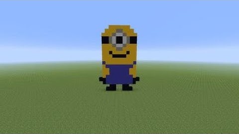 Minion Pixel Art [Minecraft Tutorial]