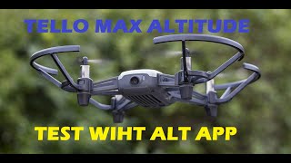 Tello Max altitude - Ryze Tello by DJI