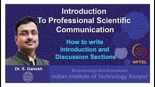 Lecture 17: How to write Introduction and Discussion Sections