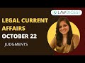 Legal Current Affairs October 2022 | DU LLB, CLAT, AILET, NLSAT, MHCET Law, LLM, CLAT PG