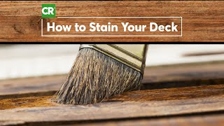 How to Stain a Wood Deck | Consumer Reports