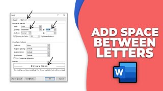 How to add space between letters in word