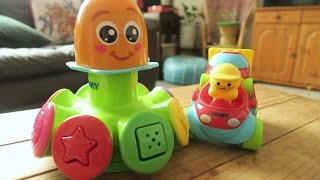 TOMY toddler toys - Sort and Pop Spinning Top and Fix and Load Tow Truck Review