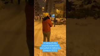 Unprecedented Snowfall in Athens, Greece January 24, 2022