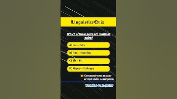 What Are Minimal Pairs? | Linguistics & Phonology Quiz | #shorts #linguistics #trivia #minimalpairs