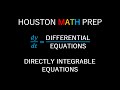 Understanding Directly Integrable Differential Equations