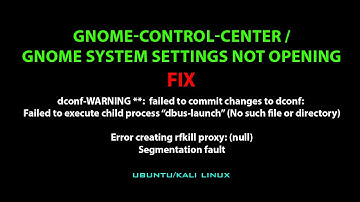 LINUX :  dconf-WARNING **: failed to commit changes to dconf: Failed to execute child process