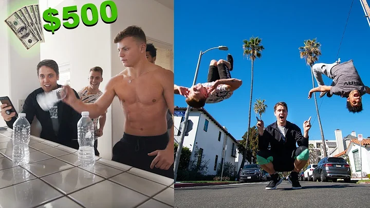 BOTTLE FLIP BACK FLIP OBSTACLE COURSE! *CASH PRIZE!*