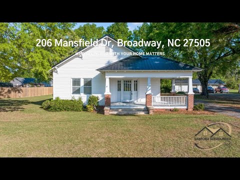 206 Mansfield Dr, Broadway, NC home video tour
