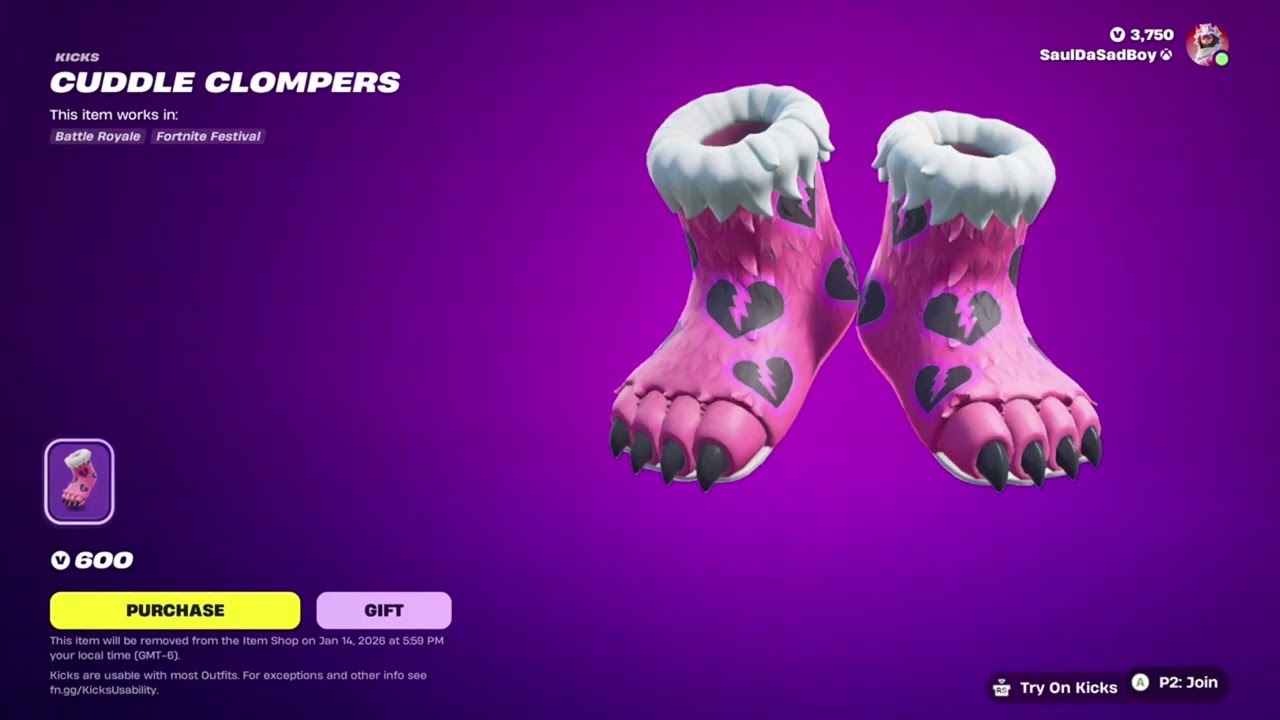 Fortnite Item Shop: NEW Cuddle Clompers Kicks & More! (January 11, 2026) Fortnite Battle Royale