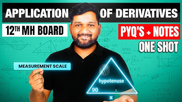 Application of Derivatives in One Shot | Class 12 HSC Maths| Maharashtra Board 🔥