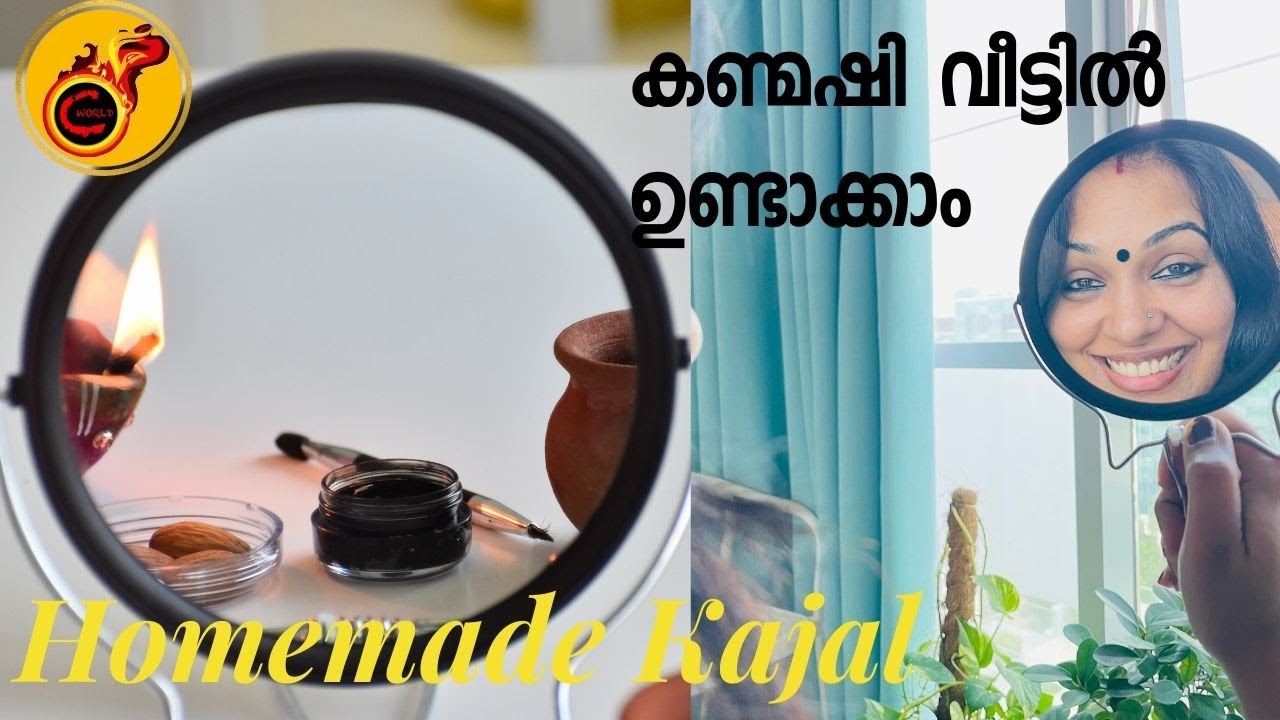 How to Make Kajal at Home  100 Natural  Homemade  Eye Liner  Kanmashi  VeenasCurryworld Ep1005