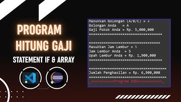 Algoritma dan Pemrograman Tugas 3  : Program Hitung Gaji (Menggunakan IF & Array ) [Java Program]