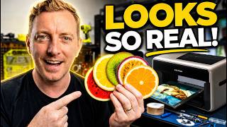 I Made Fruit Slice Coasters with AI and a UV Printer (EufyMake E1)