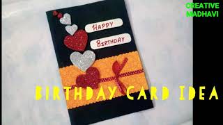 Beautiful Birthday Card Idea /DIY Birthday Greeting Card / Complete Tutorial || Creative Madhavi