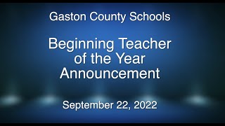 Beginning Teacher Of The Year Announcement
