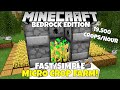 Minecraft Bedrock: FAST Micro Crop Farm! Tutorial! 19,500 Crops/Hour! MCPE Xbox Ps4 PC