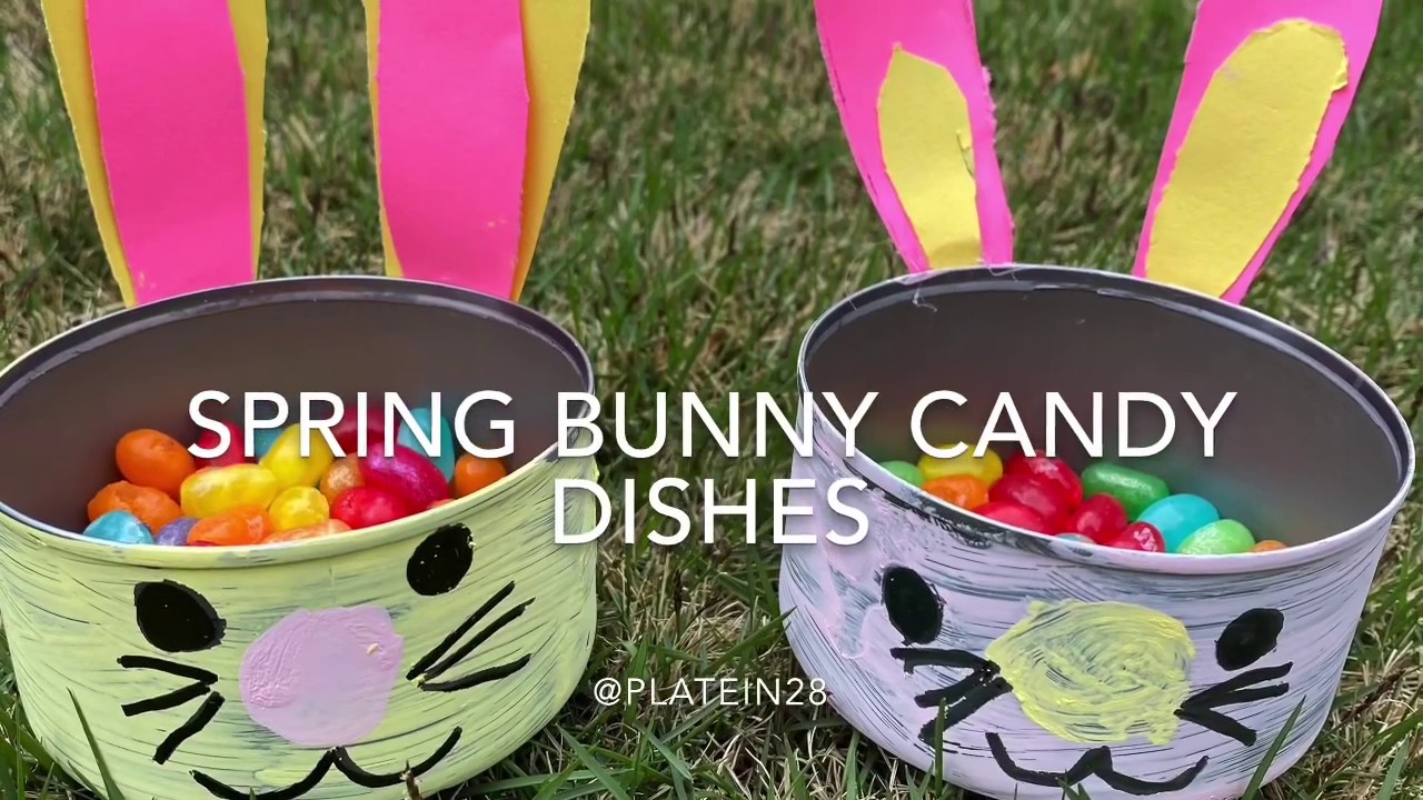 Spring Rabbit Dish Spring Bunny Candy Dishes - YouTube