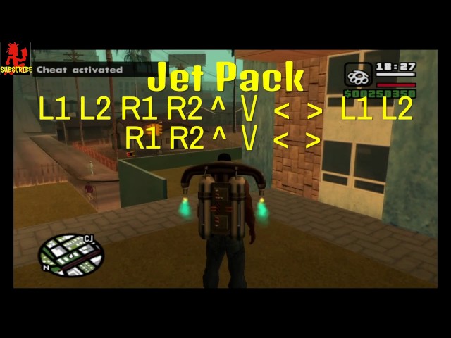 🔥GTA San Andreas CHEATS PS3 - 30 Cheat codes (Weapons, Jetpack
