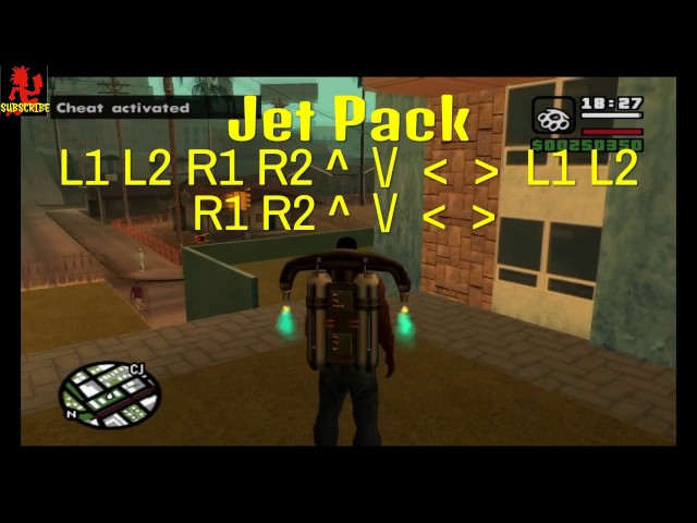 Código de jetpack GTA San Andreas PS2 