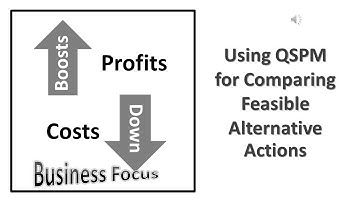 Using QSPM for Comparing Feasible Alternative Actions