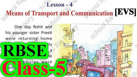 Means Of Transport And Communication | Class 5 EVS Lesson 4 | RBSE | Question Answers | English Me..