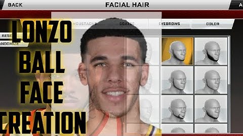 Lonzo Ball Nba2k20 face creation for Android users