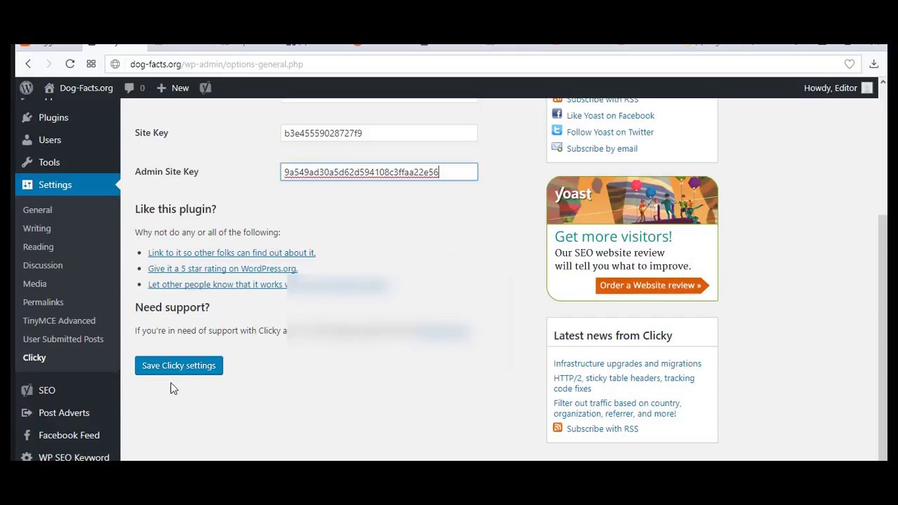 How To Use Clicky Web Analytics software for website traffic sco data ...