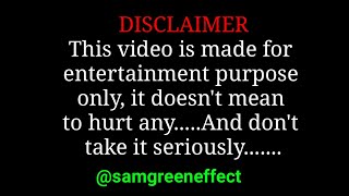 Disclaimer sound effect (Copyright Free Disclaimer) Free Download | #samgreeneffect