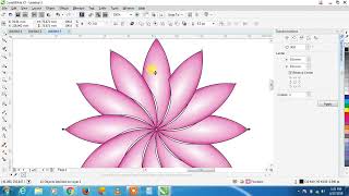 how to make flower design, corel draw tutorial in hindi part 9