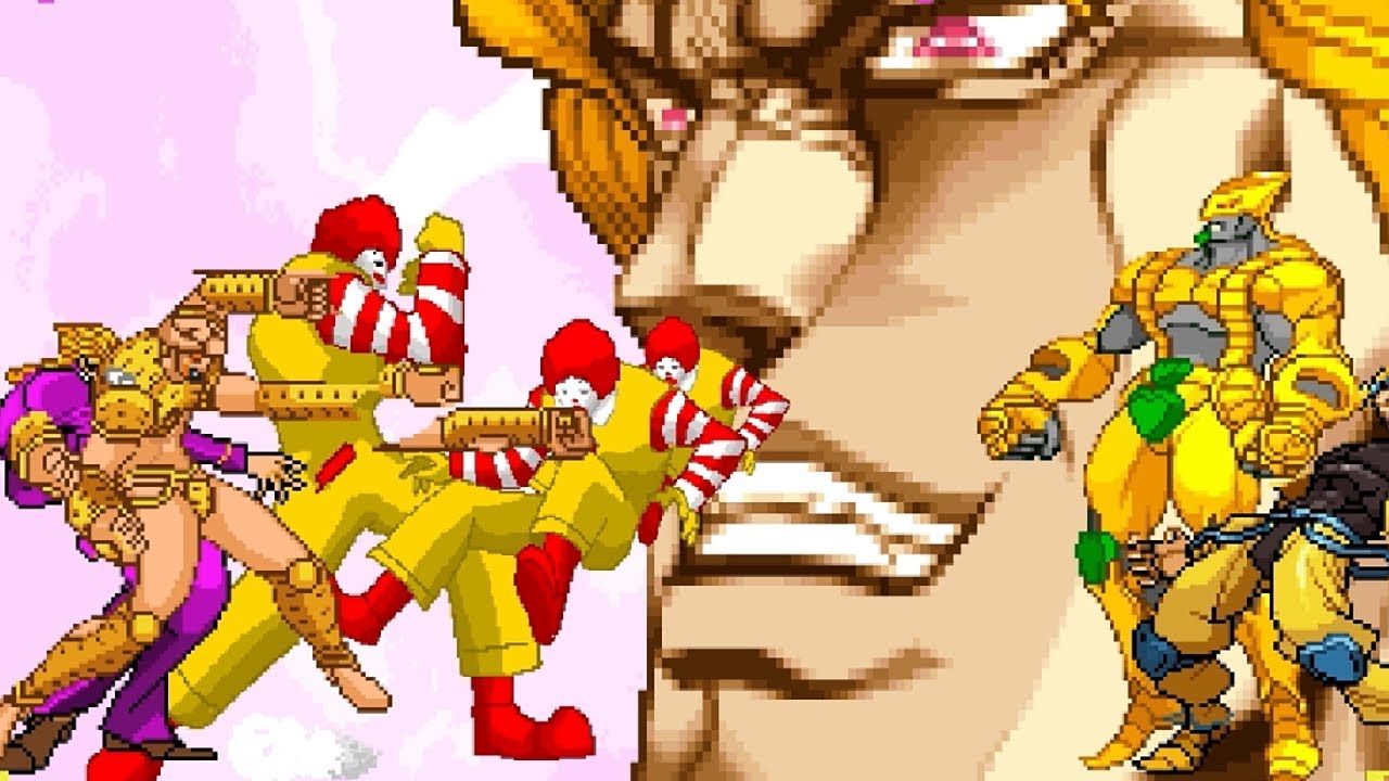 MUGEN - Ronald McDonald VS Dio Brando & Giorno Giovanna(JoJo) - YouTube...