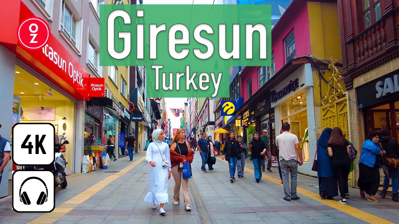 Giresun - Turkey [4k 60fps] Walking Tour City Center