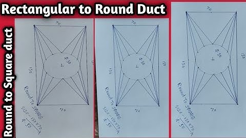 Square  Round/how to make square to round daigaram only draw not complete piece duct fabrication