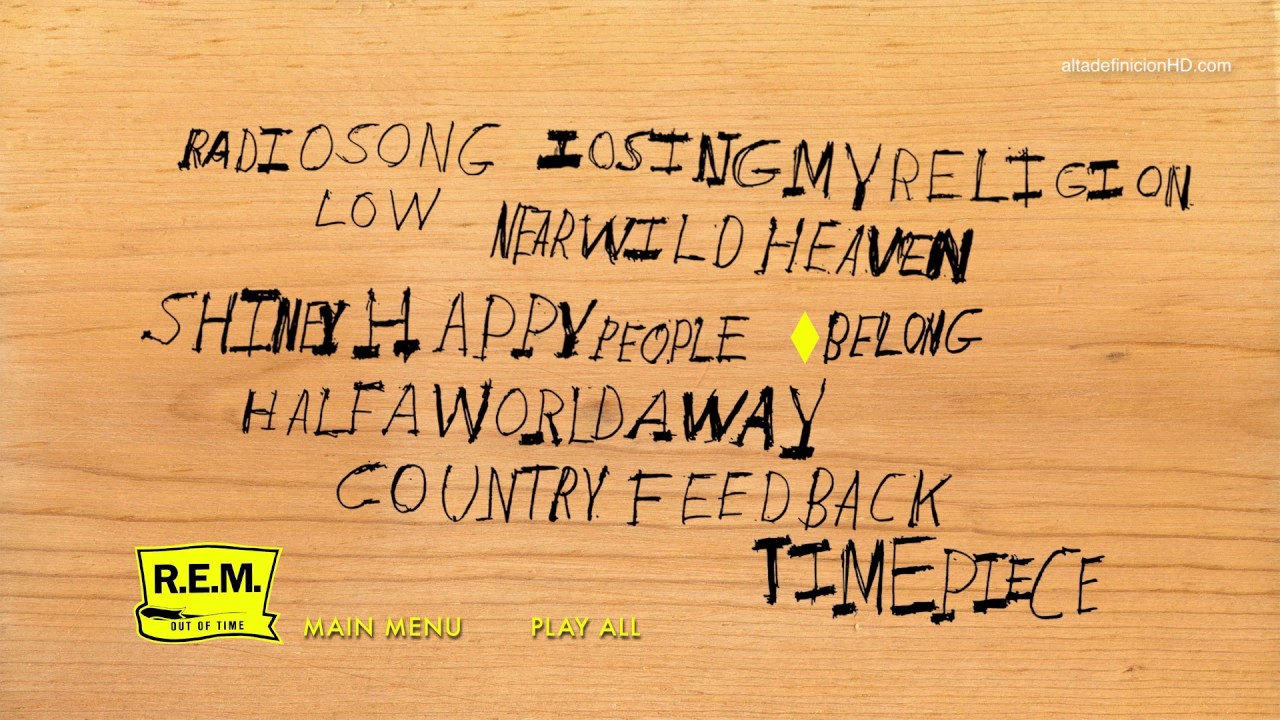 REM Out Of Time Navegación del Bluray y contenidos YouTube