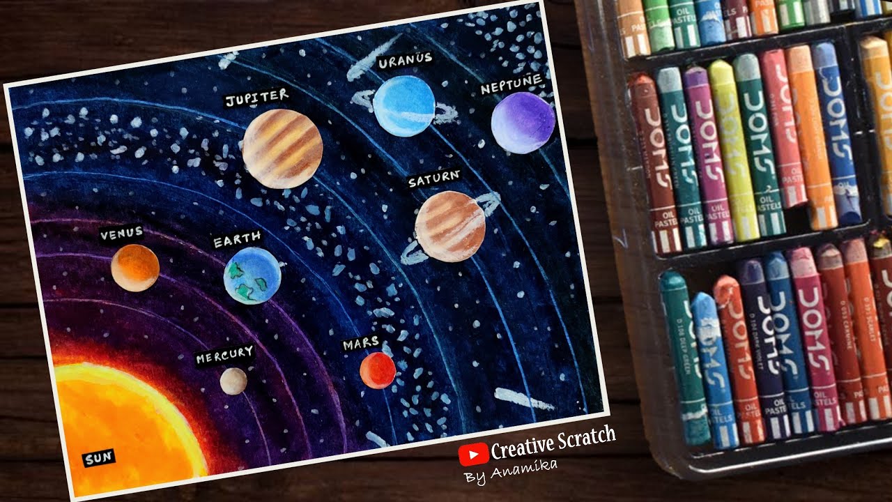 How to Draw the Solar System - Easy Drawing Tutorial For Kids