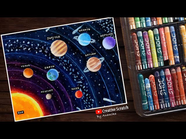 How TO Draw solar system step by step/solar system drawing - YouTube