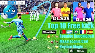 Top 10 Free Kicks in DLS 26🔥 |  knuckleball free kick #dls25 #dls26 #ronaldo #messi #neymar #dls  screenshot 5