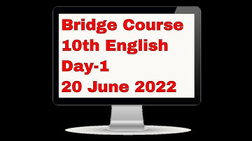 10th English Bridge Course Day-1