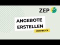 Überblick: Angebote in ZEP – Einstellungen und Prozess