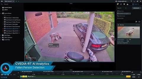 Slip & Fall (Fallen Person detection) - CVEDIA AI Analytics for Nx Witness