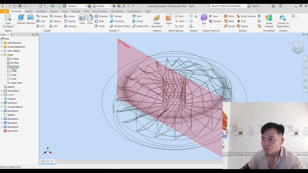 Autodesk Inventor 3D CAD Tutorial Centrifugal Pump with Impeller PART 03