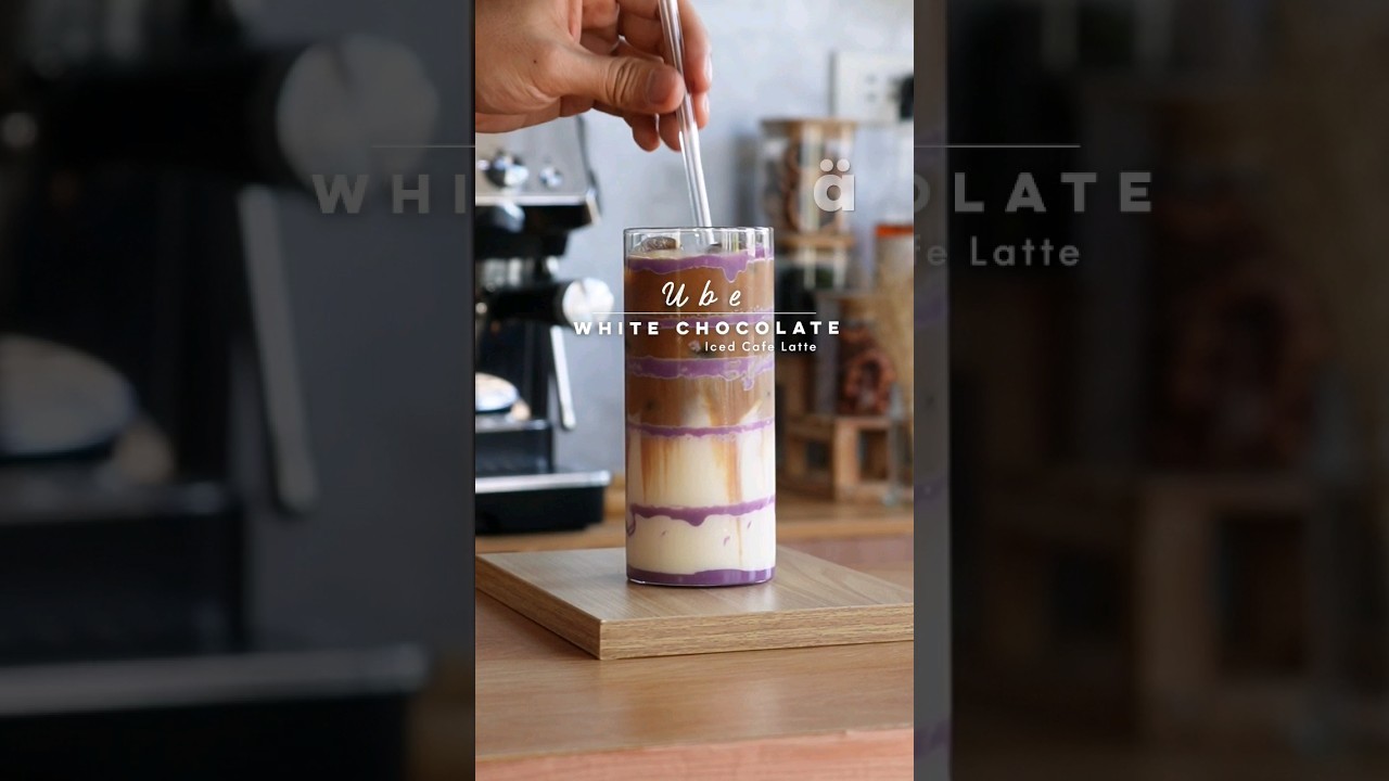 Ube White Chocolate Iced Latte 